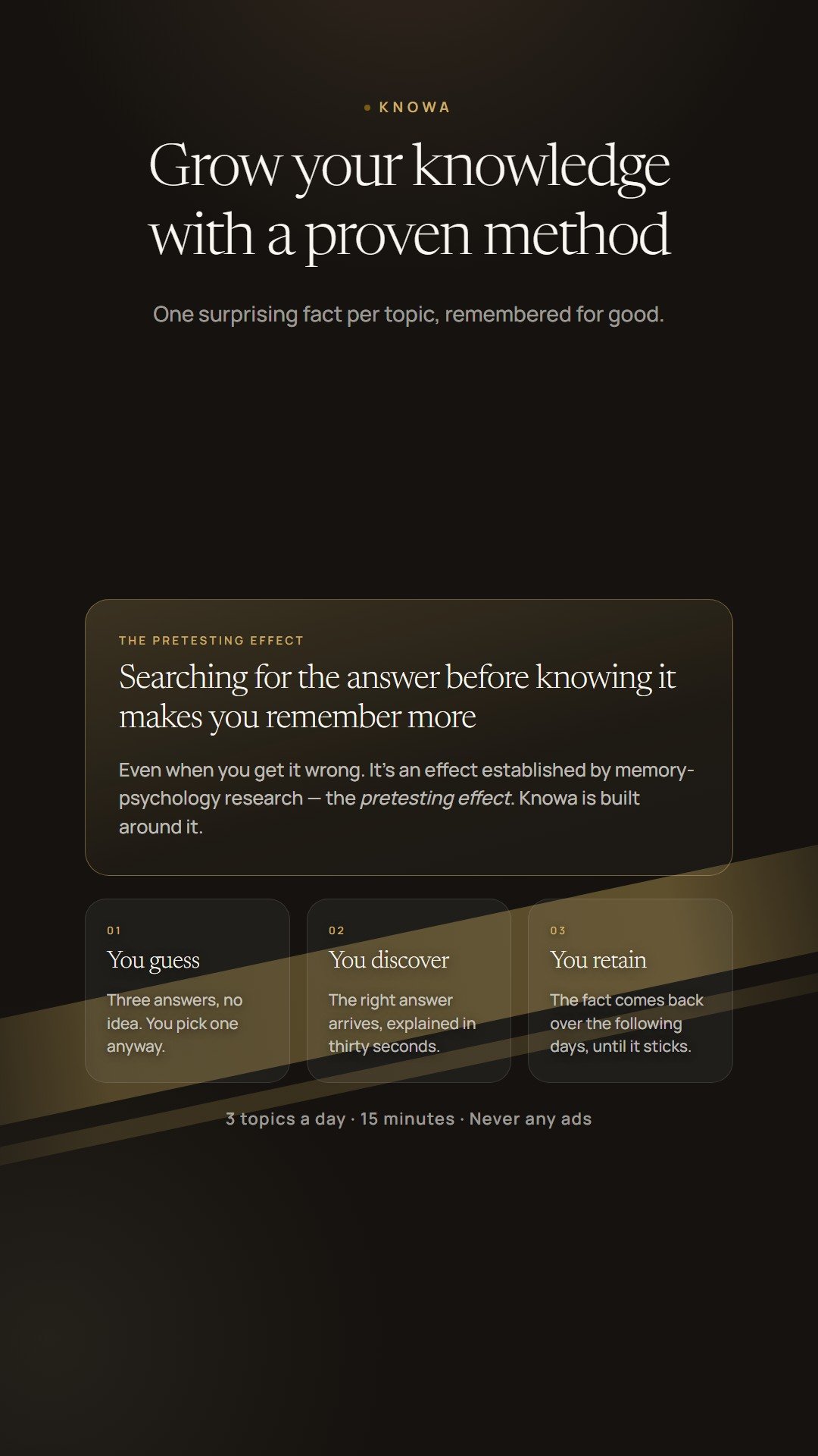 The method behind Knowa